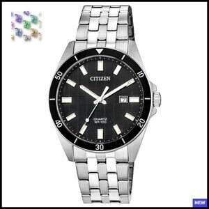 Stainless Steel Quartz Watch Classic Elegant Minimalist Mens Timepiece